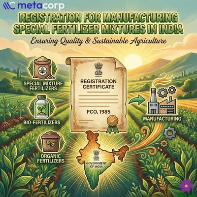 How to get Manufacturing  license for Special Mixtures of Fertilizers, Bio-Fertilizers & Organic Fertilizers in India