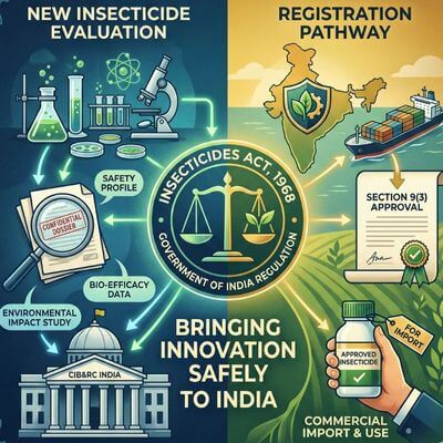 How to get manufacturing & import certificate for a new insecticide