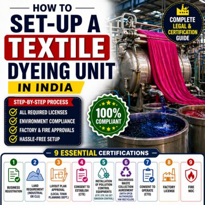 How to Set Up a Textile Dyeing Unit in India (Complete Certification & Legal Guide)